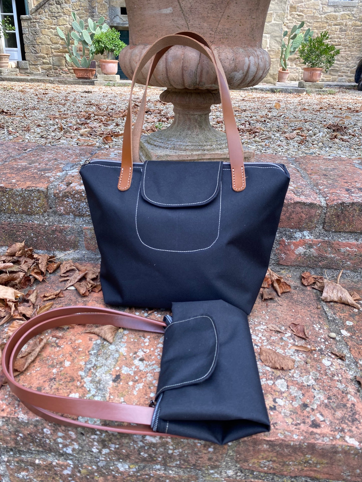 Tutorial borsa con i manici in pelle