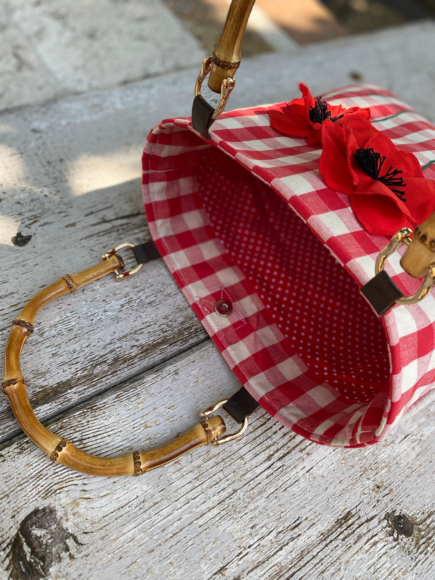 Tutorial borsa con i papaveri