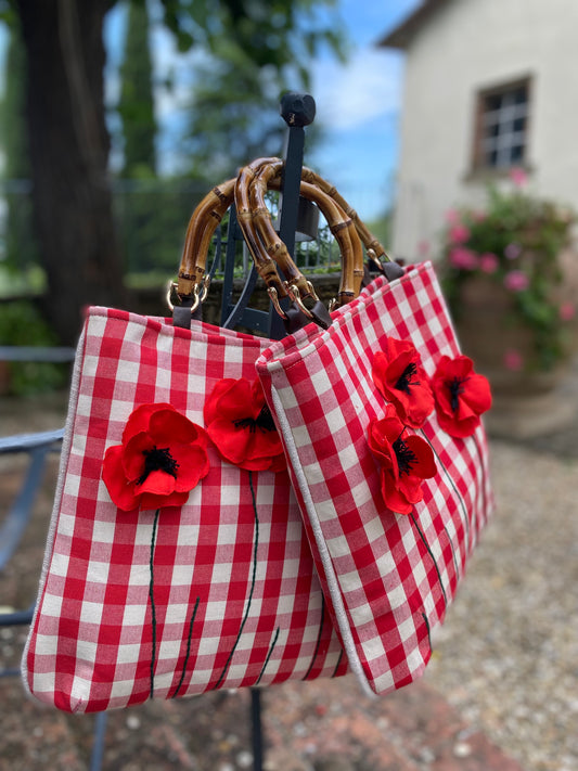 Tutorial borsa con i papaveri