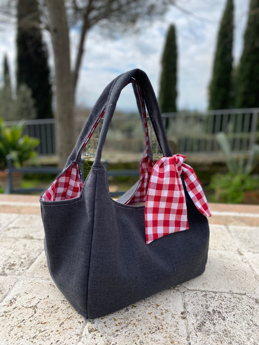 Tutorial borsa semplice con nastro