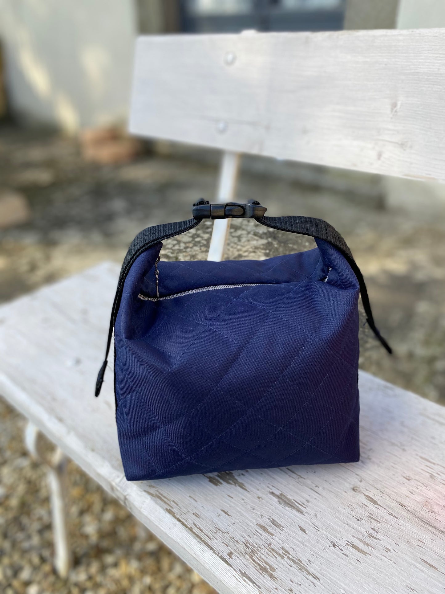 Tutorial borsa / beauty trapuntata con fibbia a scatto