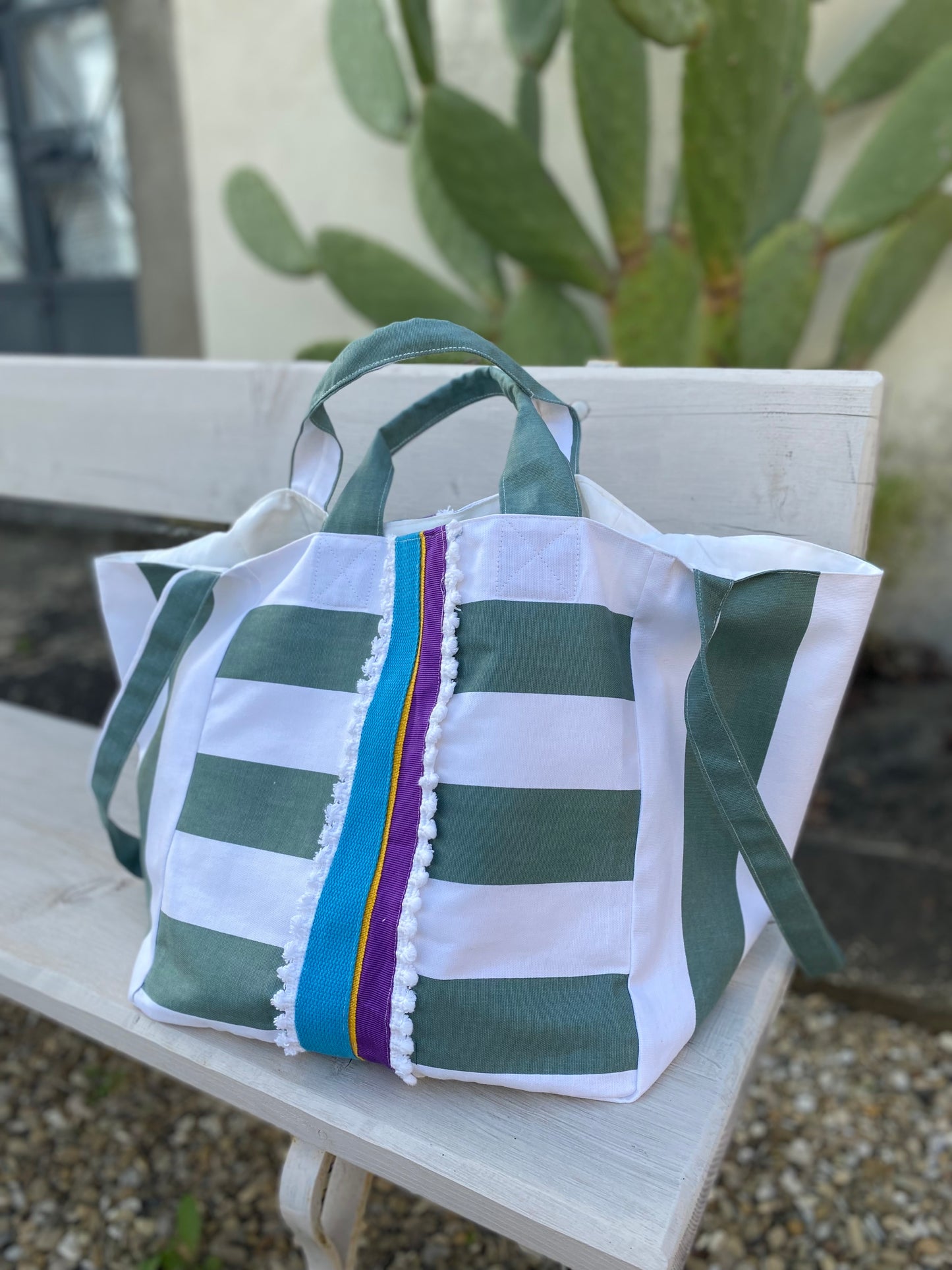 Tutorial borsa estiva con doppio manico e pochette