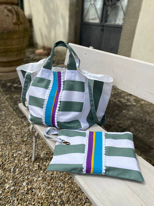 Tutorial borsa estiva con doppio manico e pochette