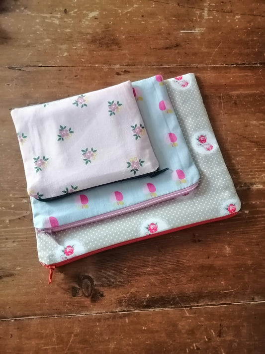 Tutorial pochette foderata con zip