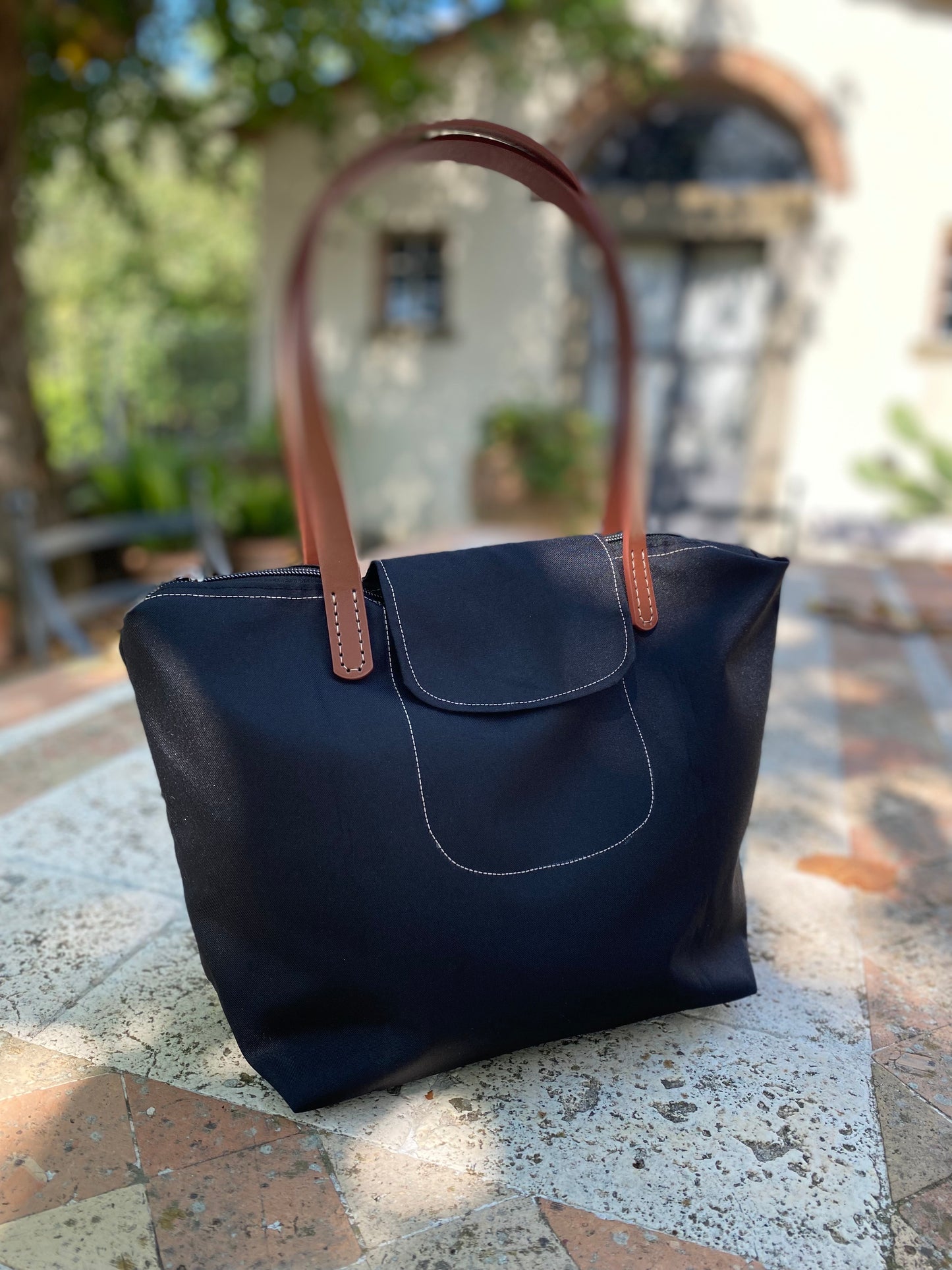 Tutorial borsa con i manici in pelle