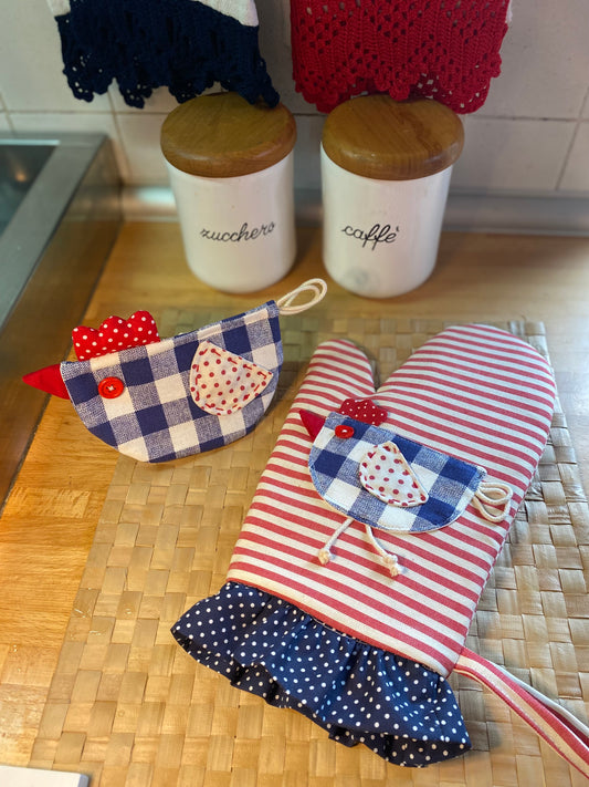 Tutorial presina gallina e guanto da forno