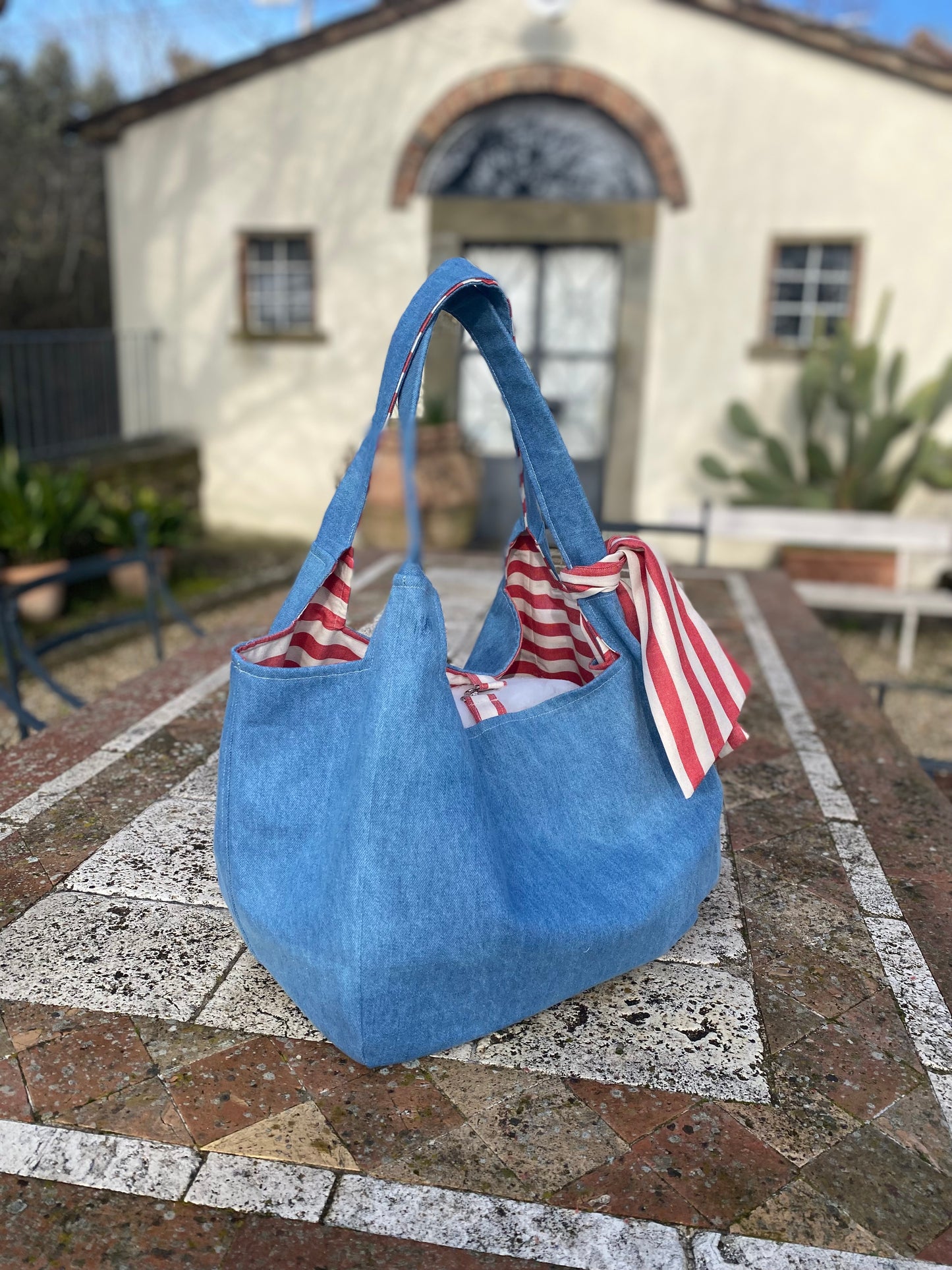 Tutorial borsa semplice con nastro