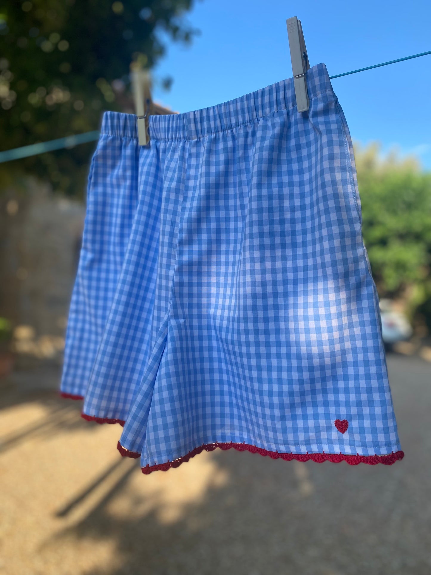 Tutorial pantaloncino con bordo ad uncinetto