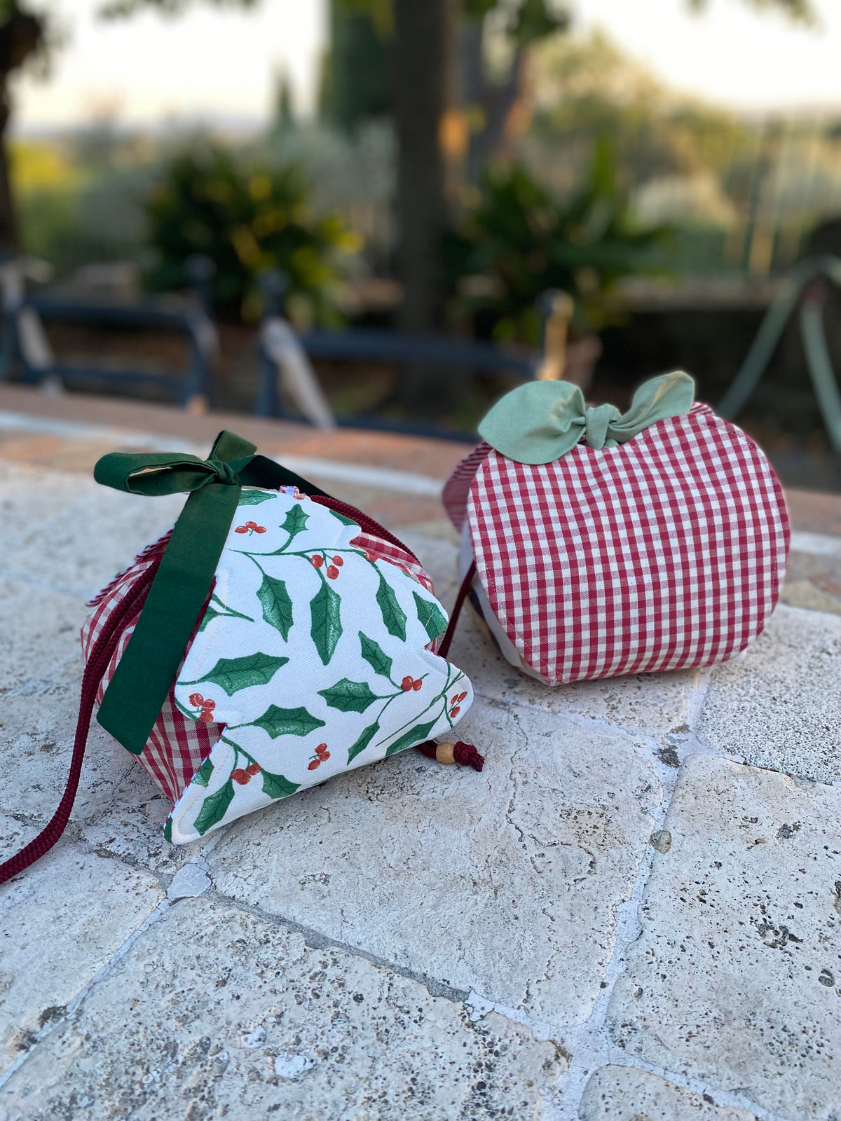 Tutorial sacchetto portabiscotti alberello / mela